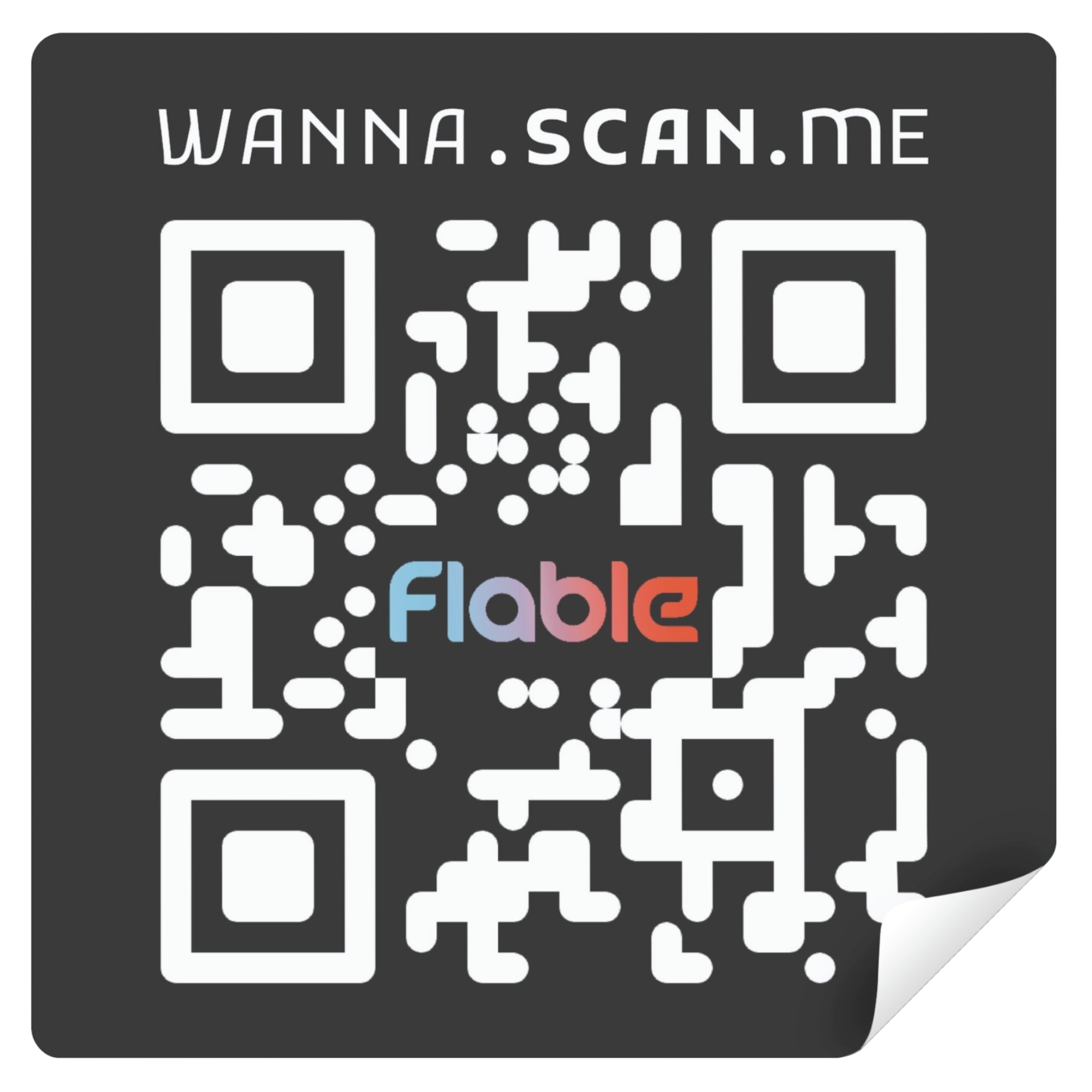 Flable QR Flirt-Sticker