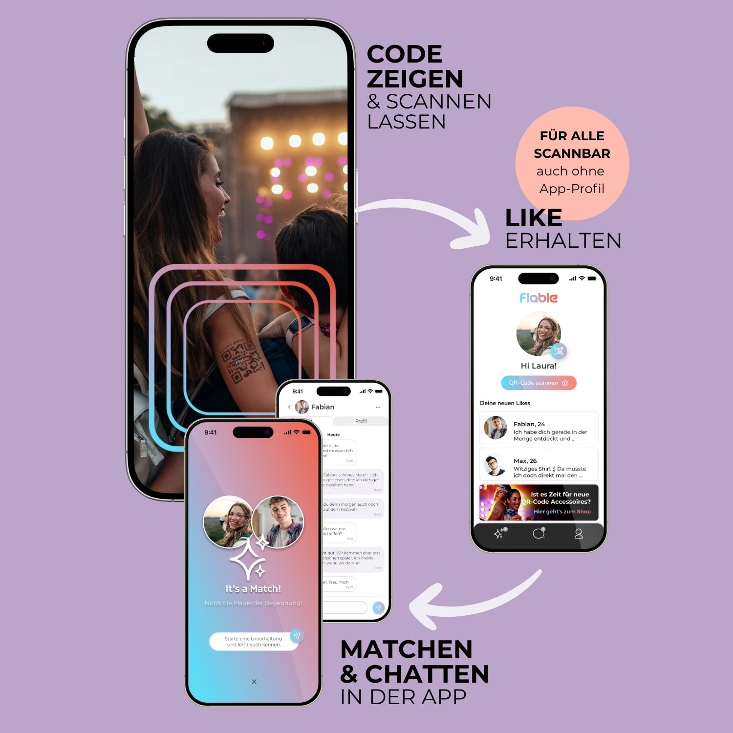 Flable QR Flirt-Tattoo
